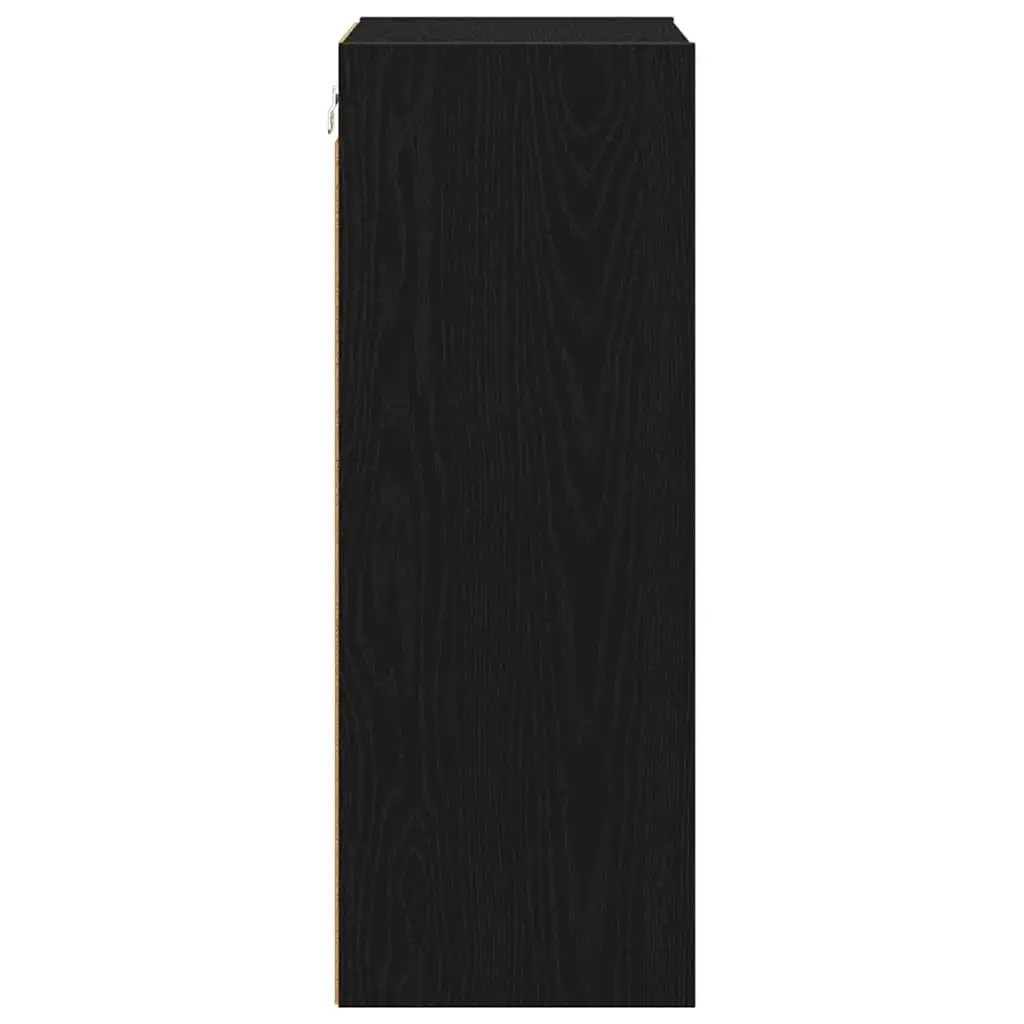 Black Oak Modern Hanging Kitchen Cabinet for Storage