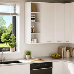 White Engineered Wood Hanging Kitchen Cabinet 30 x 29.5