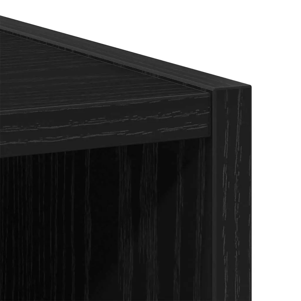 Hanging Kitchen Cabinet Black Oak Modern Storage Engineered Wood 30x29.5x100cm
