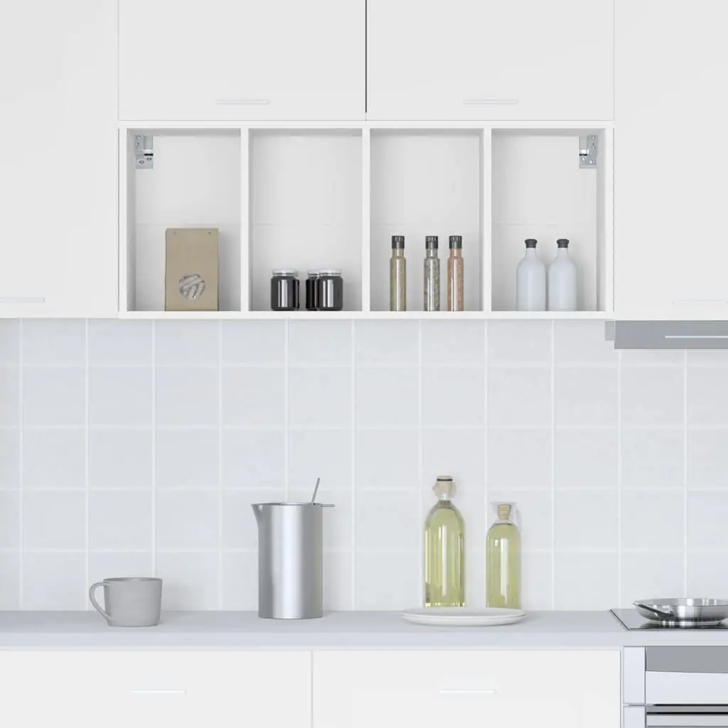 Wall-Mounted Kitchen Storage Cabinet in White
