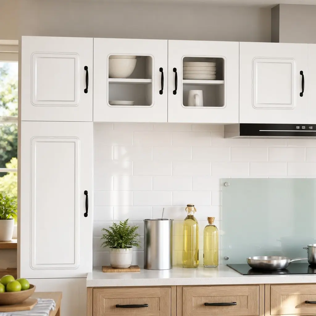 White Engineered Wood Dishwasher Panel Storage Cabinet 40 x 31 x 40 cm