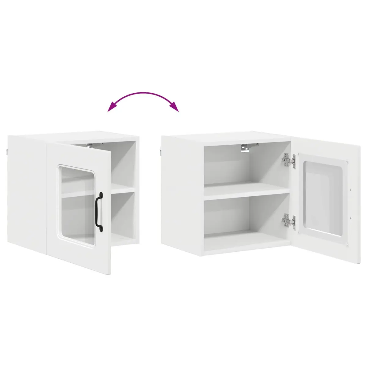 White Engineered Wood Dishwasher Panel Storage Cabinet 40 x 31 x 40 cm