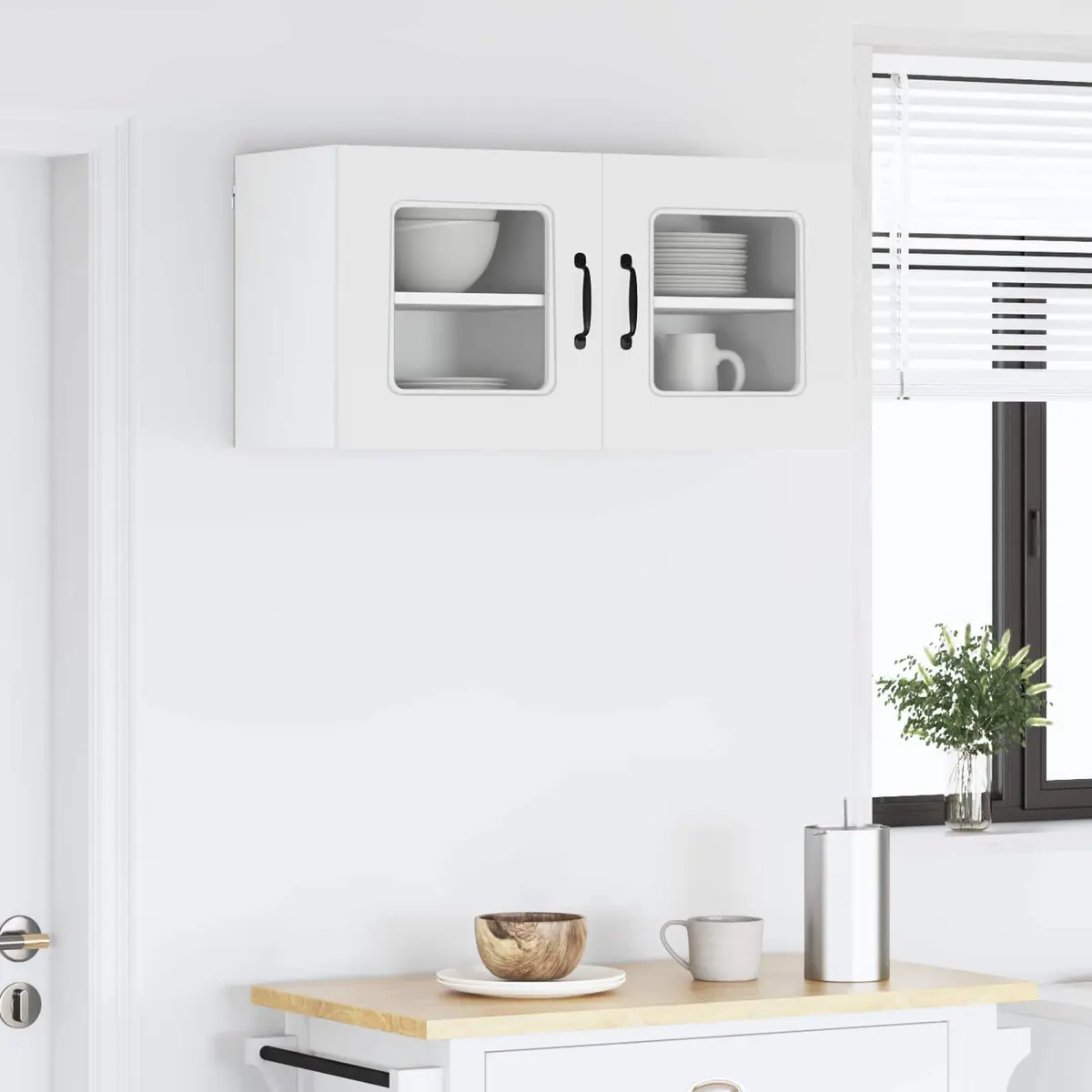 White Engineered Wood Dishwasher Panel Storage Cabinet 40 x 31 x 40 cm