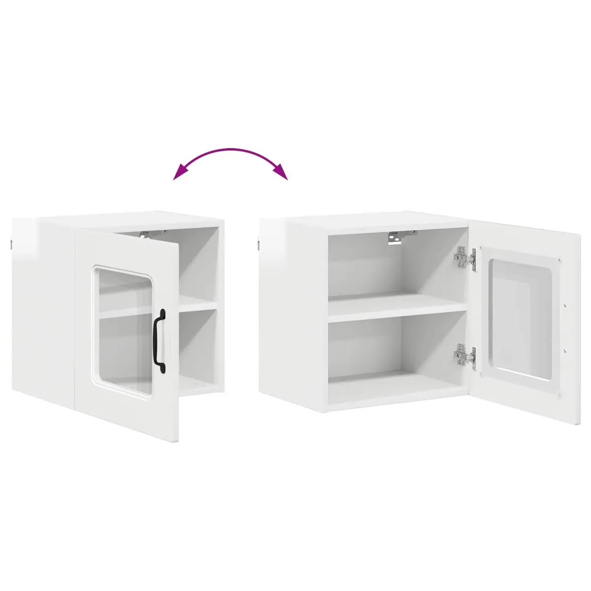 Dishwasher Panel Kitchen Cabinet High Gloss White Storage Engineered Wood Unit