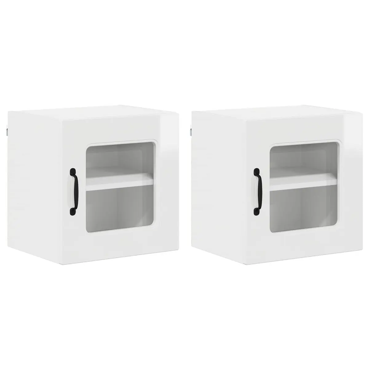 High Gloss White Kitchen Cabinet Dishwasher Panels, 2 pcs