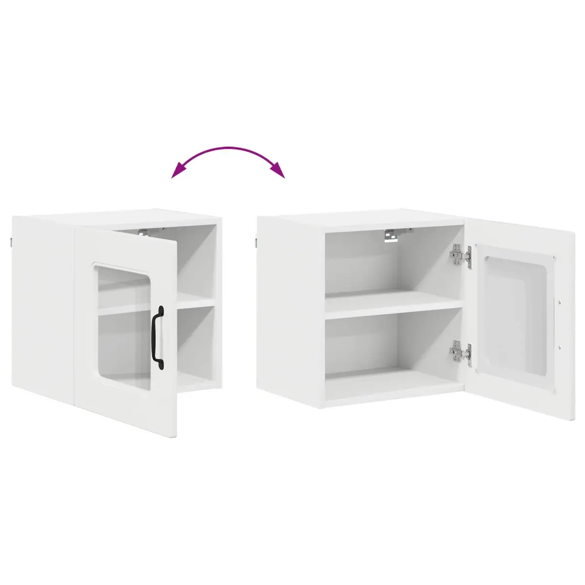 High Gloss White Kitchen Cabinet Dishwasher Panels, 2 pcs