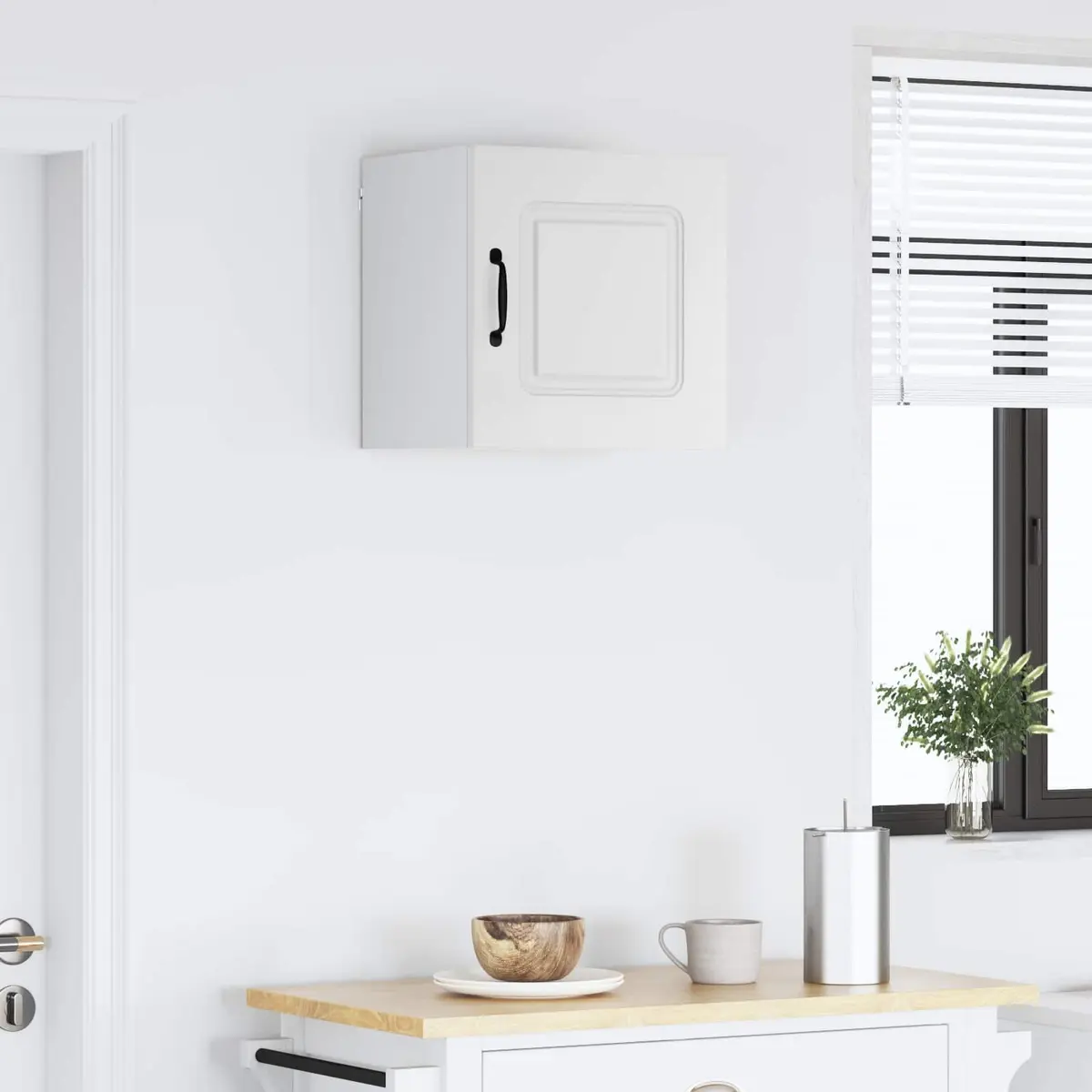 White Engineered Wood Dishwasher Panel Cabinet