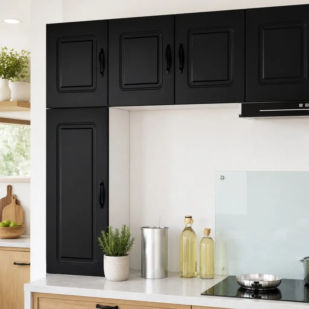 Dishwasher Panel Cabinet Storage Engineered Wood 40 x 31 x 40 cm Black