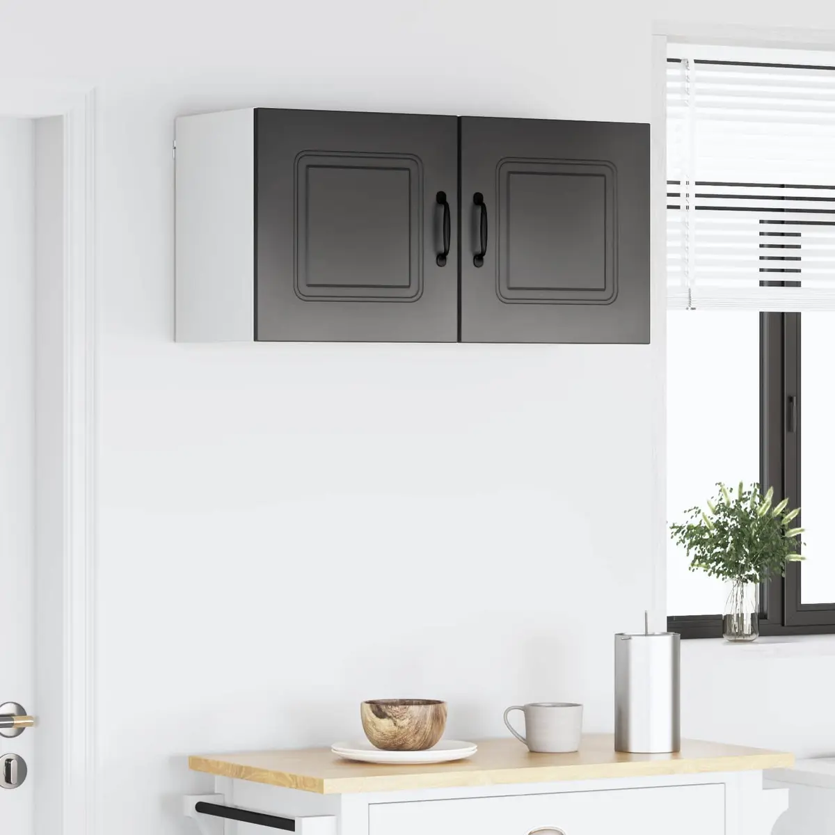 Dishwasher Panel Cabinet Storage Engineered Wood 40 x 31 x 40 cm Black