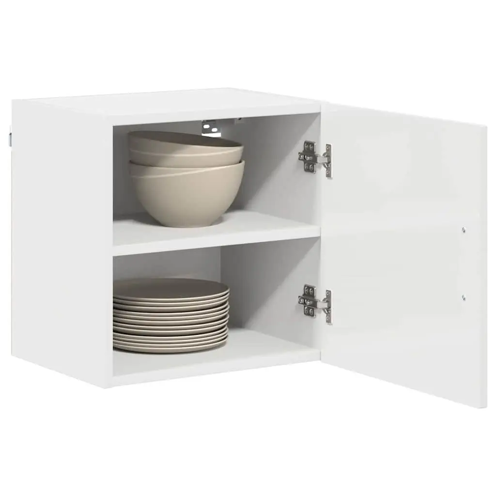 High Gloss White Kitchen Cabinet for Dishware Storage
