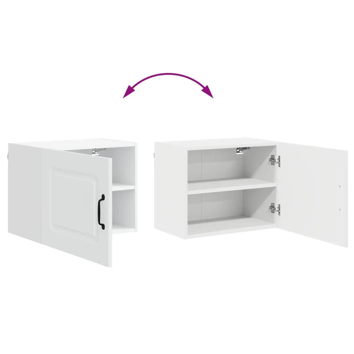 White Engineered Wood Kitchen Cabinet for Storage