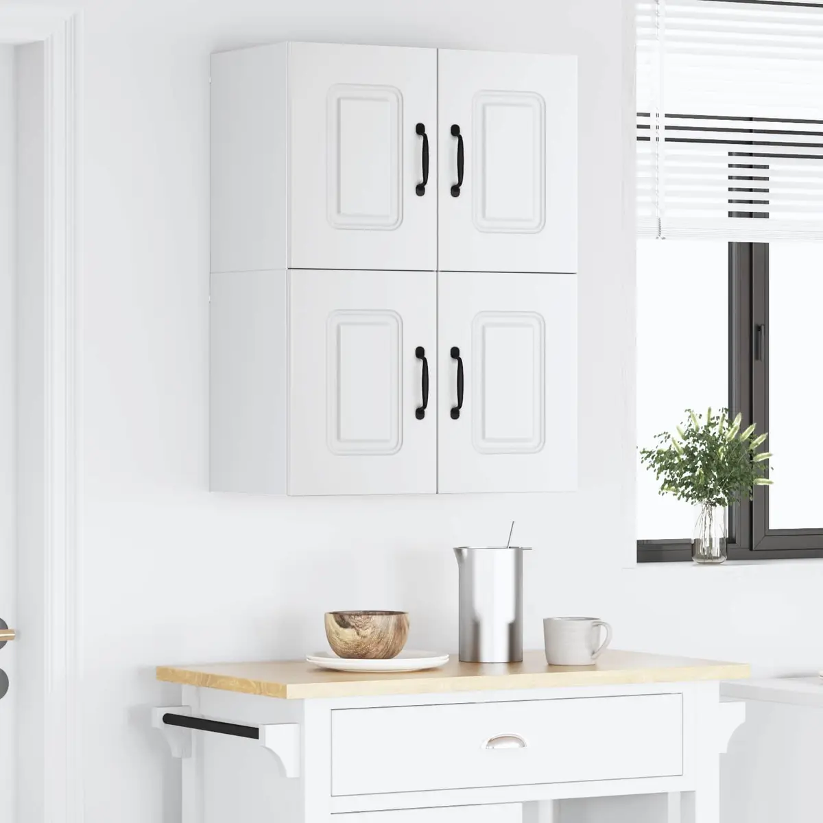 White Engineered Wood Kitchen Cabinet Panel 60x31x40 cm