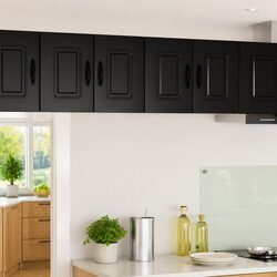 Black Engineered Wood Kitchen Cabinet Dishwasher Panel