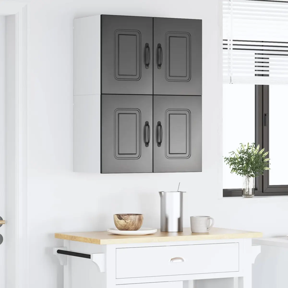 Black Engineered Wood Kitchen Cabinet Dishwasher Panel