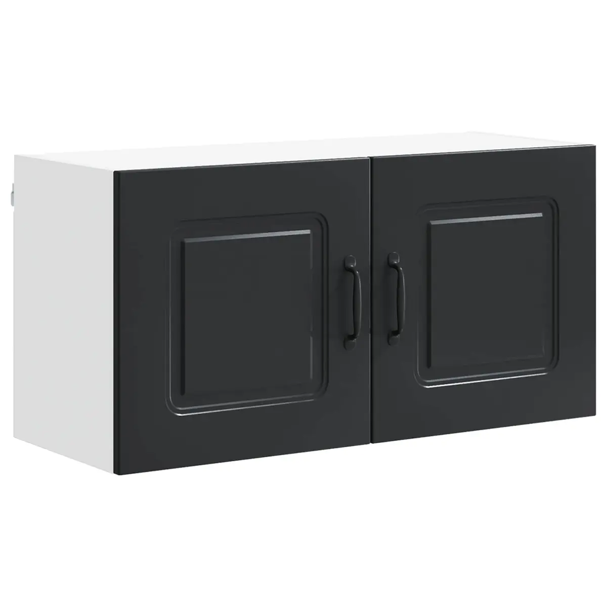 Black Engineered Wood Kitchen Cabinet