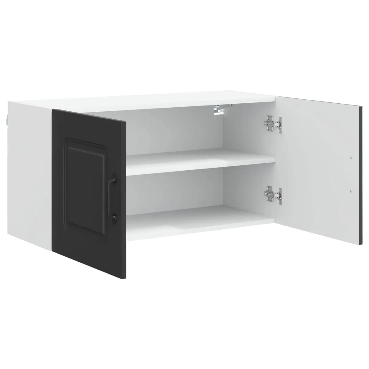 Black Engineered Wood Kitchen Cabinet