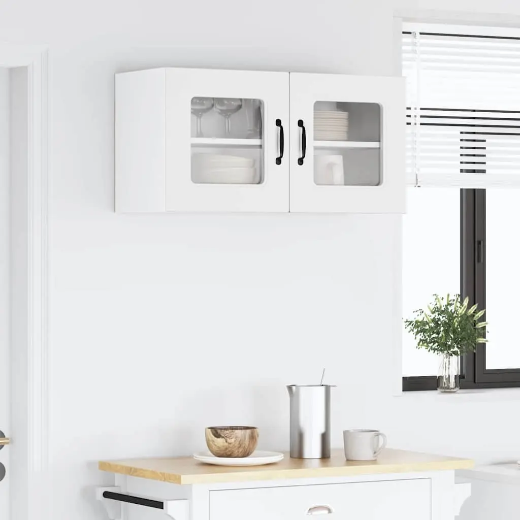 Engineered Wood White Kitchen Cabinet with Ample Storage