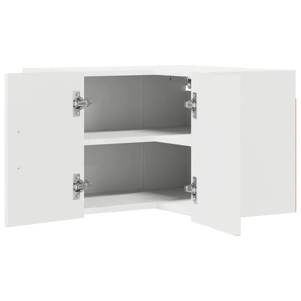 High Gloss White Kitchen Cabinet with Engineered Wood