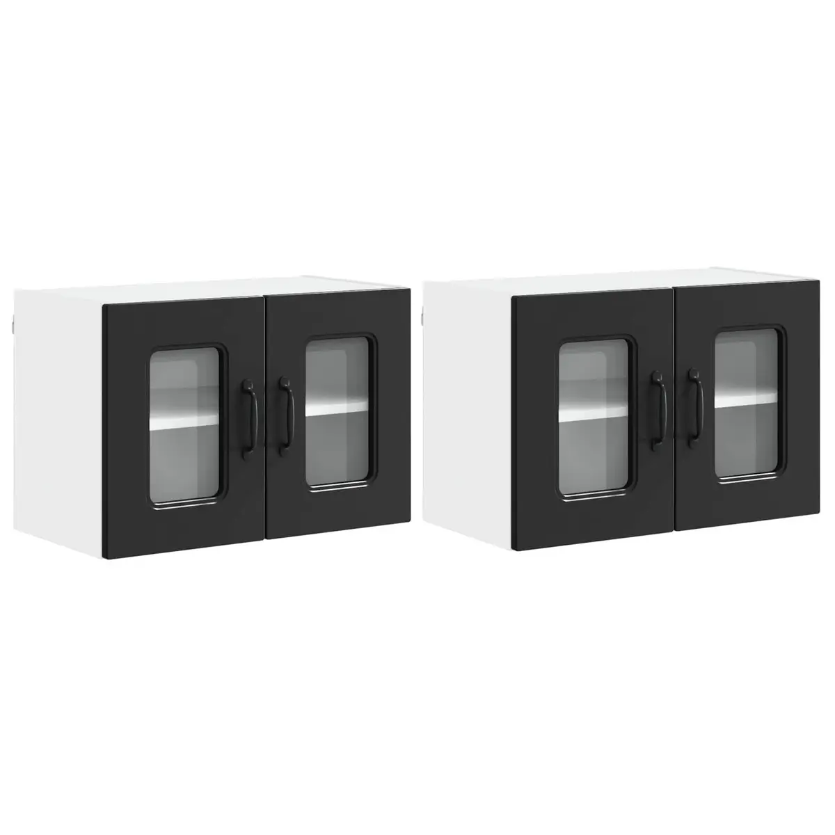 Black Engineered Wood Kitchen Cabinet Panel 60x31x40 cm