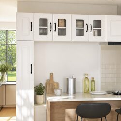 High Gloss White Engineered Wood Kitchen Cabinet