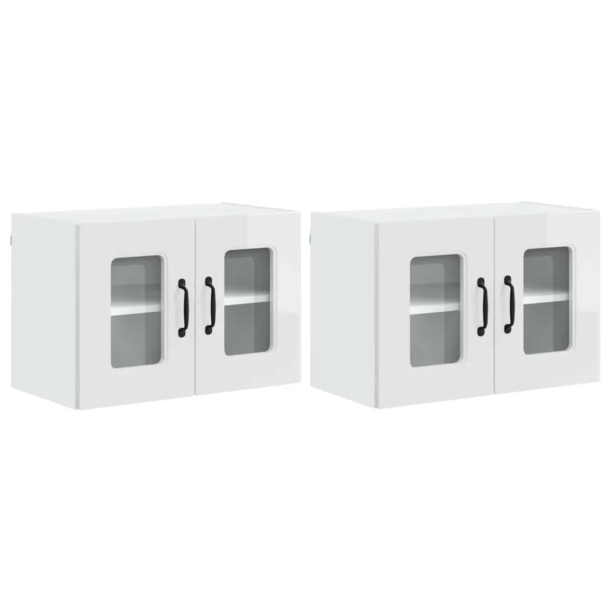 High Gloss White Engineered Wood Kitchen Cabinet