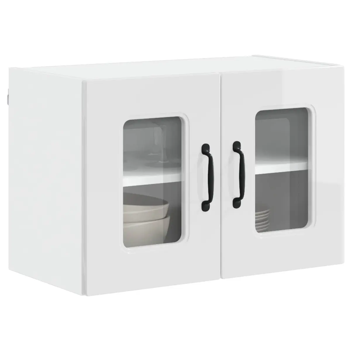 High Gloss White Engineered Wood Kitchen Cabinet