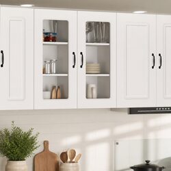 White Engineered Wood Dishwasher Panel Kitchen Cabinet Storage Kalmar 40x31x80cm