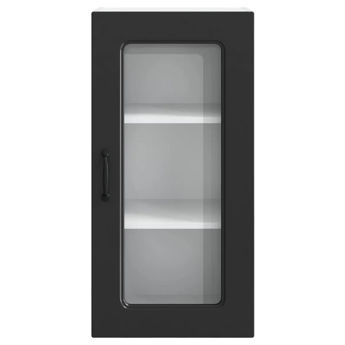 Black Engineered Wood Kitchen Cabinet for Storage