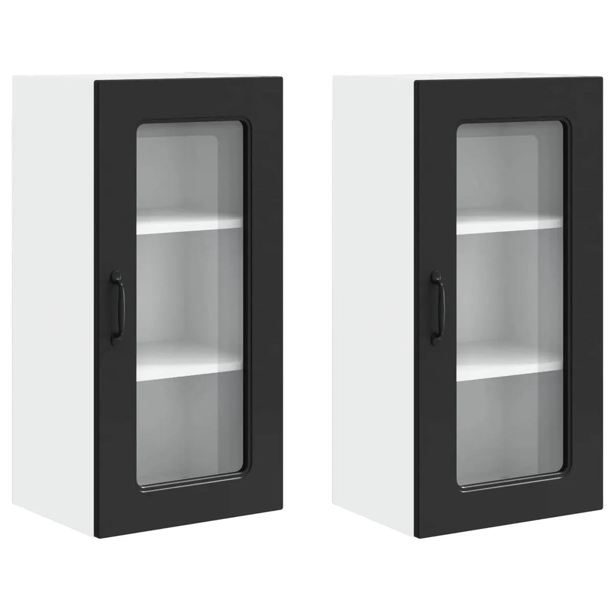 Black Kitchen Cabinet 40x31x80cm Engineered Wood