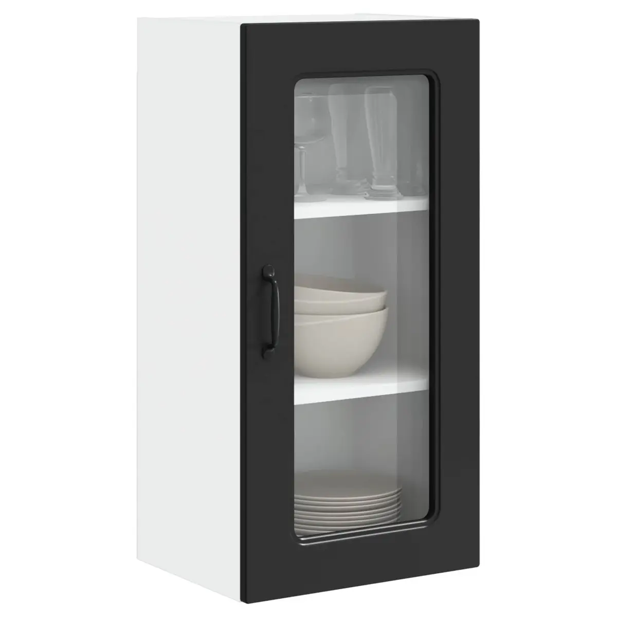 Black Kitchen Cabinet 40x31x80cm Engineered Wood