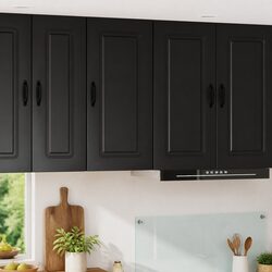 Stylish Black Engineered Wood Dishwasher Panel Storage Unit