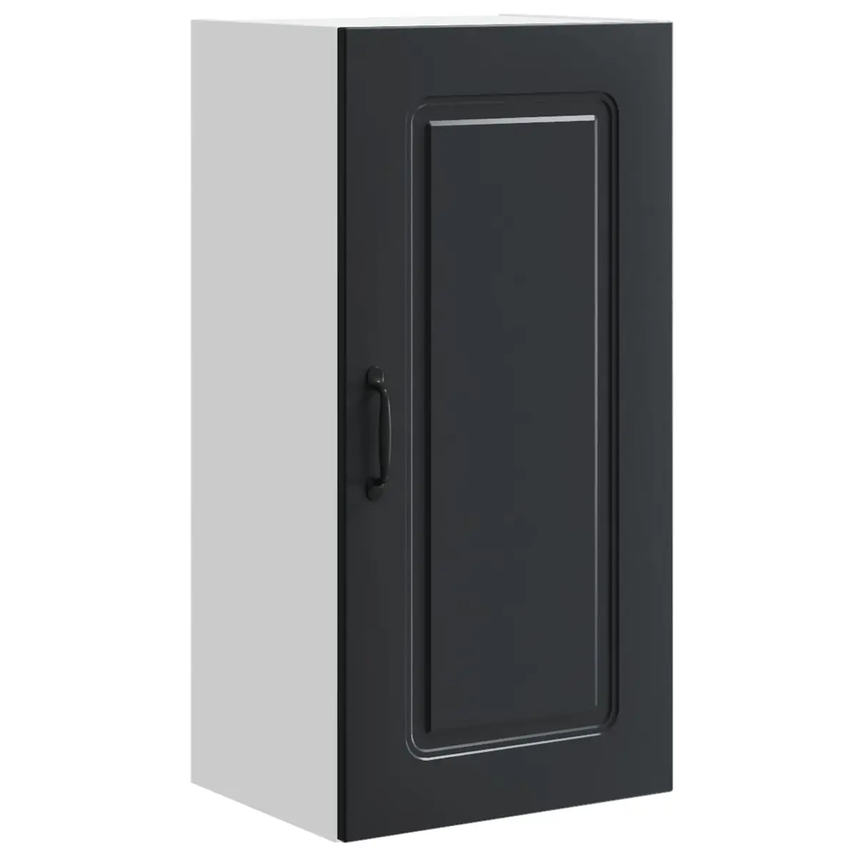 Black Engineered Wood Dishwasher Panel Storage Unit