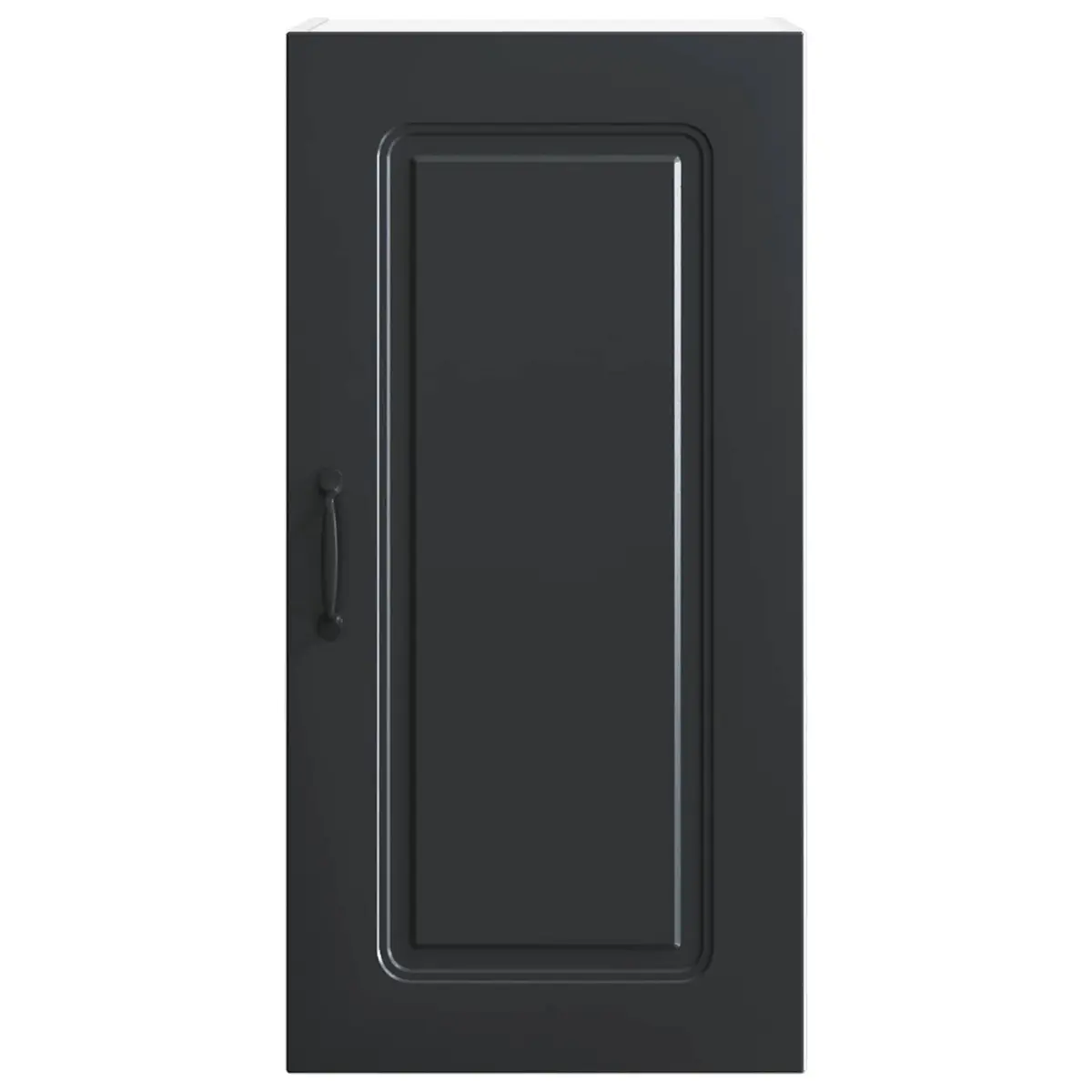 Black Engineered Wood Dishwasher Panel Storage Unit