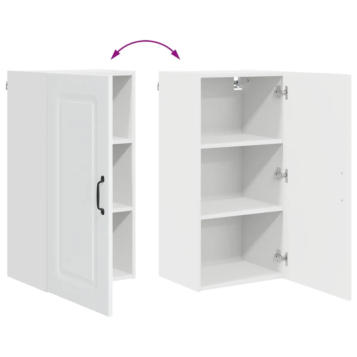 Dishwasher Panel Kitchen Cabinet High Gloss White Storage Cupboard 40 x 31 x 80