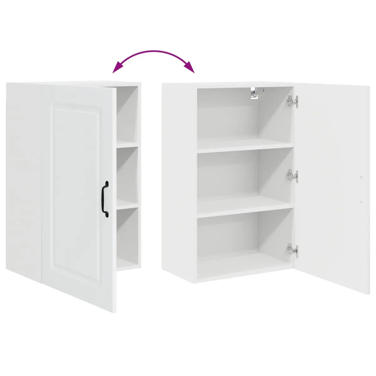 Dishwasher Cabinet Panel Engineered Wood 50 x 31 x 80 cm White