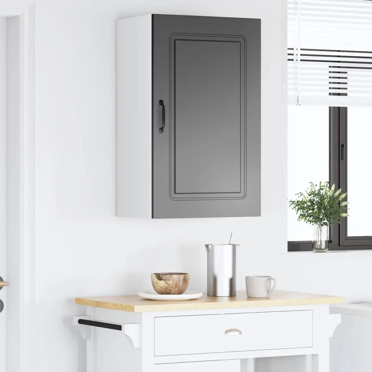 Dishwasher Panel Kitchen Cabinet Engineered Wood 50x31x80cm Black