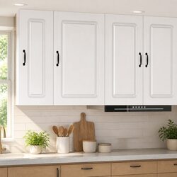 High Gloss White Kitchen Cabinet with Storage Space 50x31x80cm