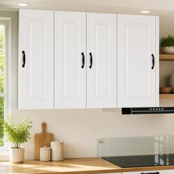 Engineered Wood White Kitchen Cabinet with Ample Storage
