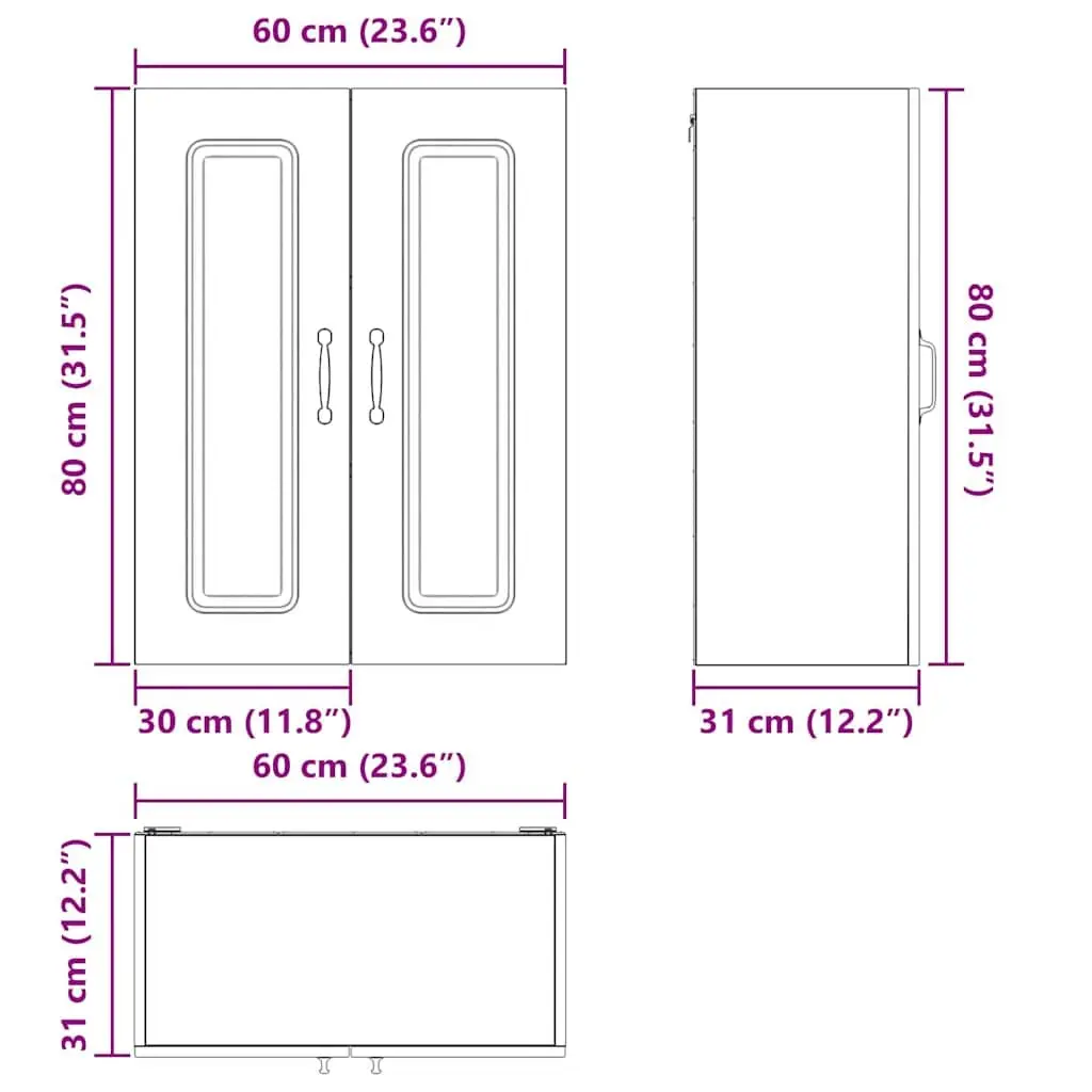 Engineered Wood White Kitchen Cabinet with Ample Storage