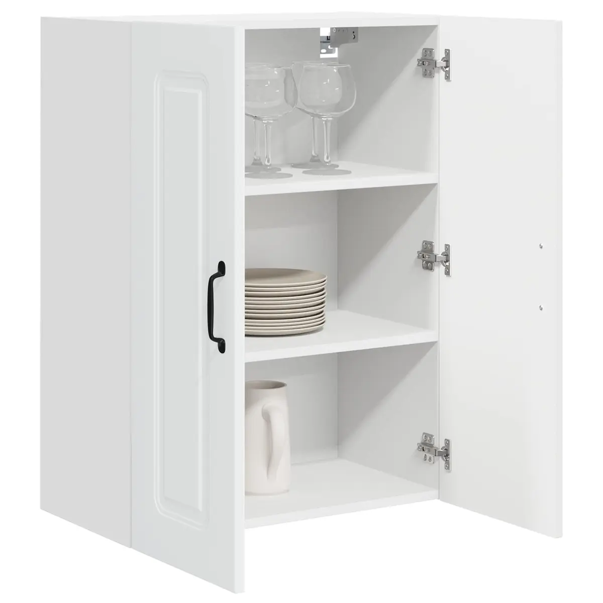 Engineered Wood White Kitchen Cabinet with Ample Storage
