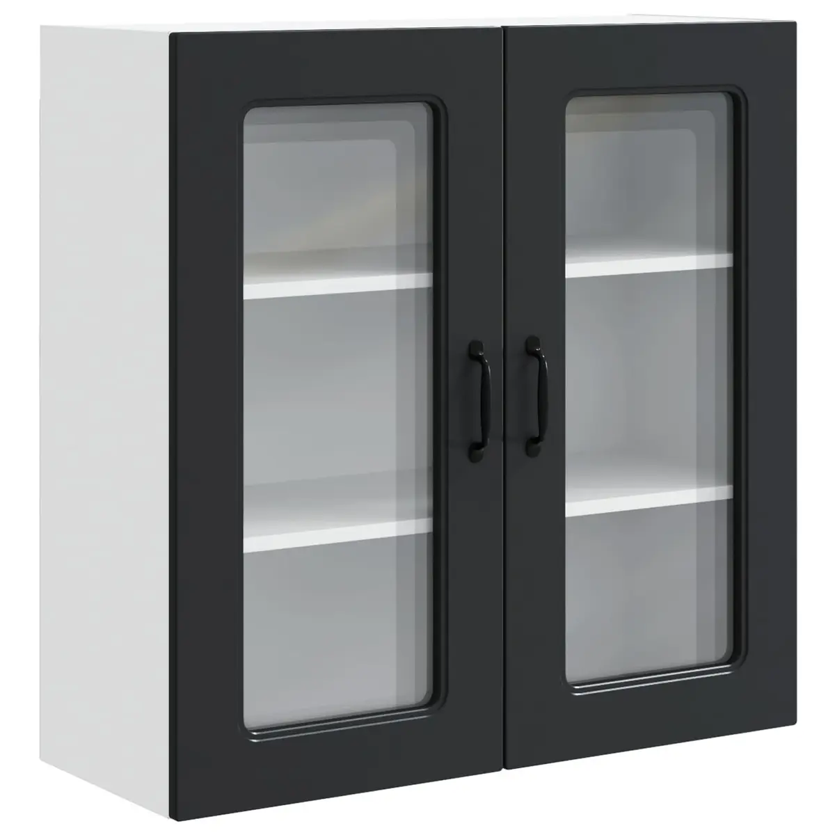 Black Engineered Wood Kitchen Cabinet Panel 80x31x80cm