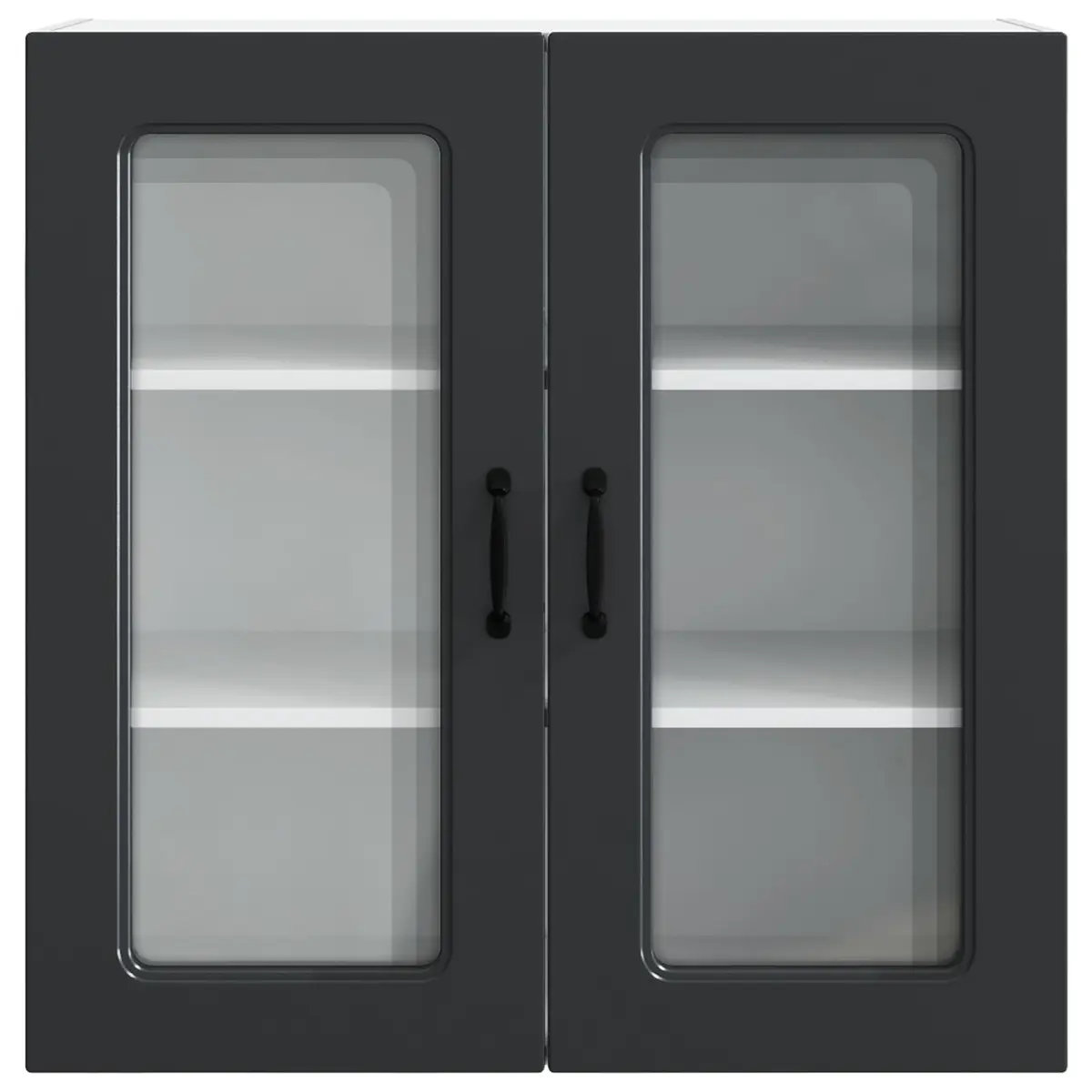 Black Engineered Wood Kitchen Cabinet Panel 80x31x80cm