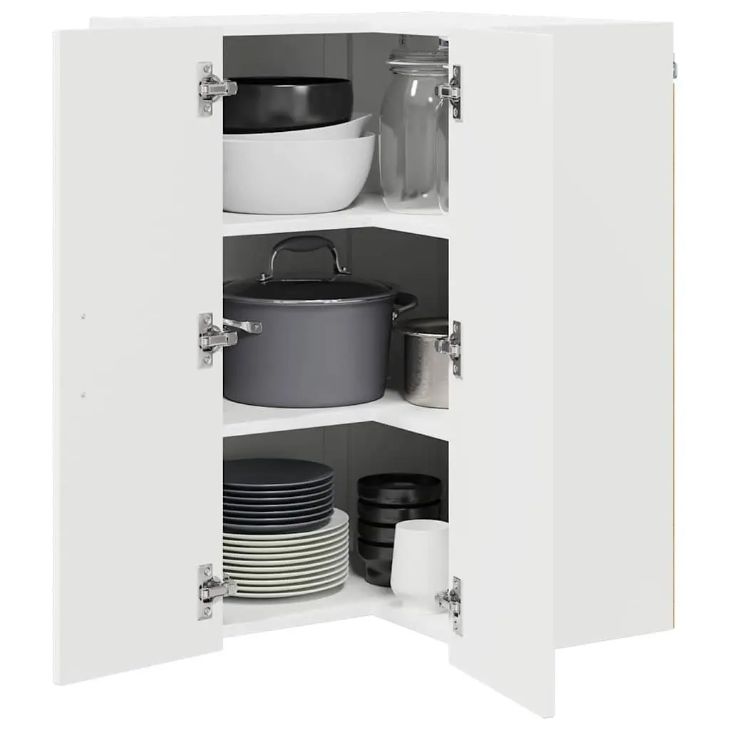 White Engineered Wood Kitchen Cabinet for Storage