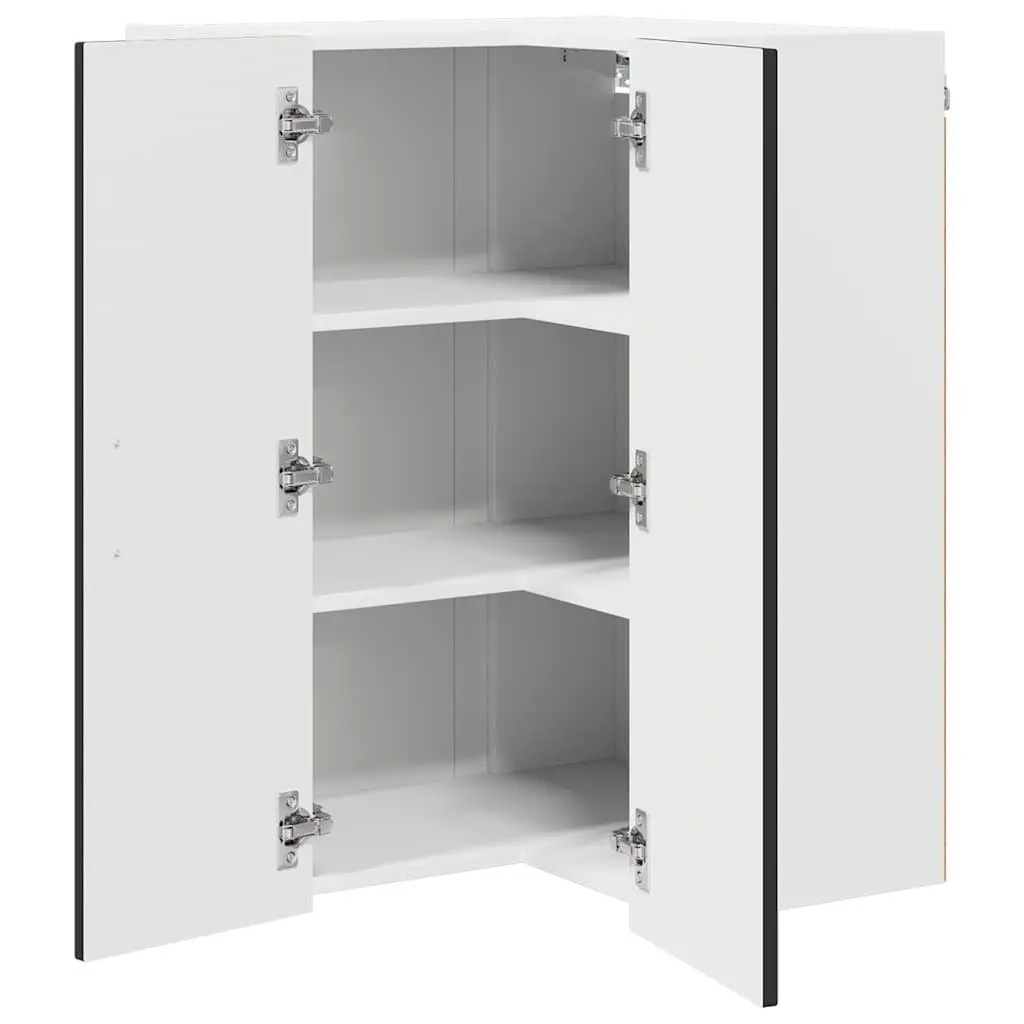 Black Engineered Wood Kitchen Cabinet Storage