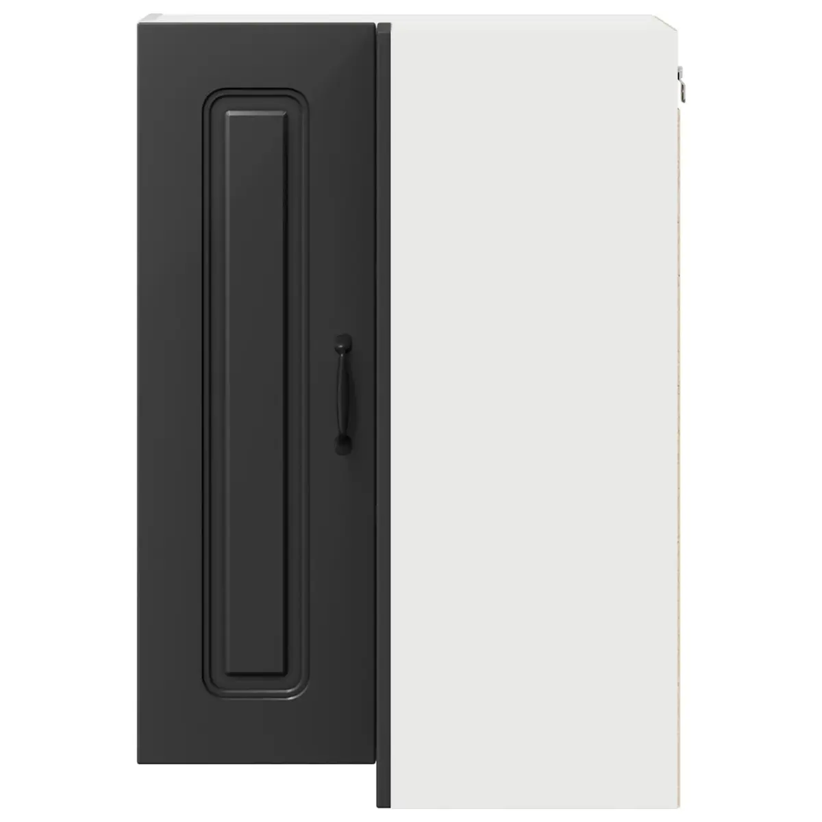 Black Engineered Wood Kitchen Cabinet Storage