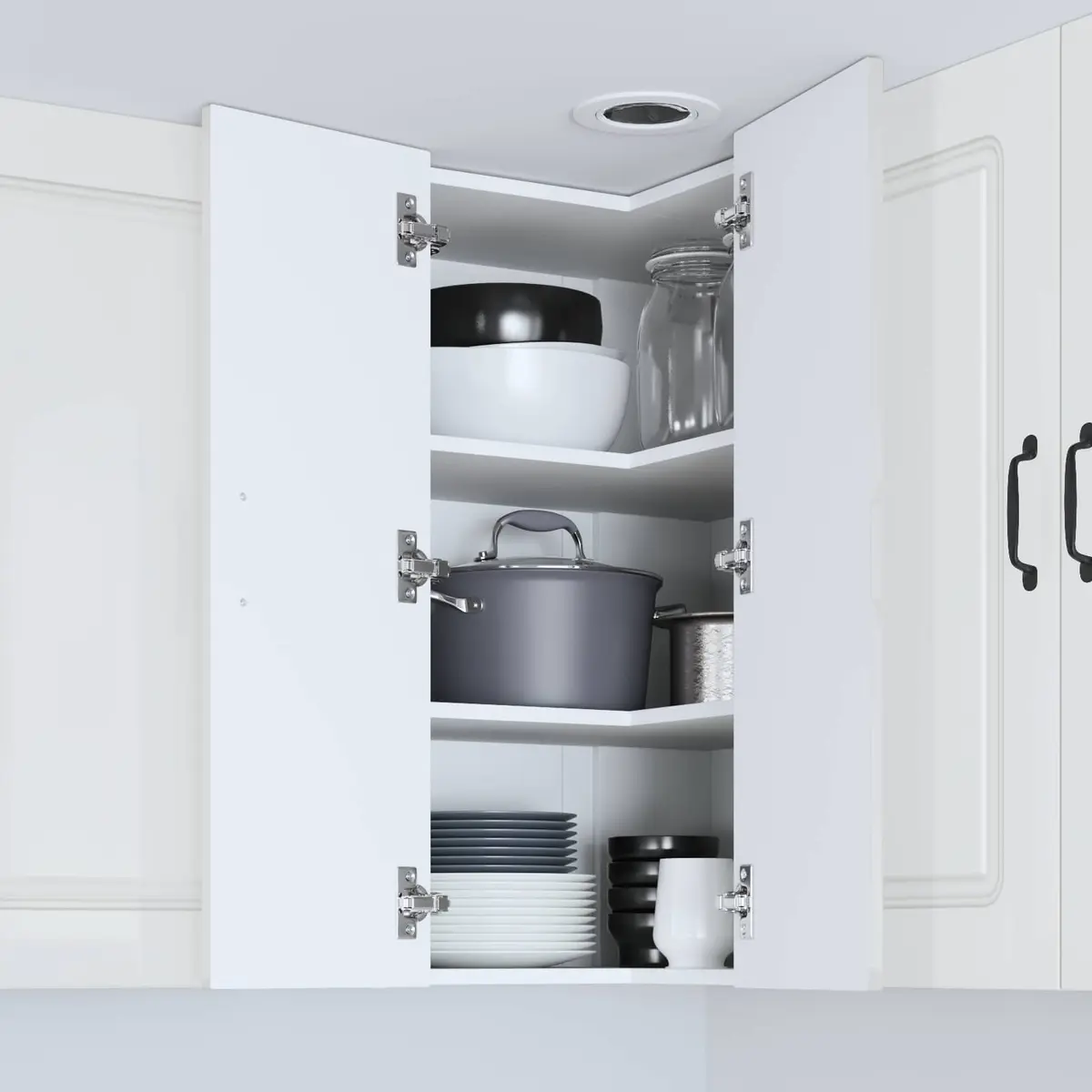 Kitchen Cabinet Engineered Wood 57 x 57 x 80 cm High Gloss White