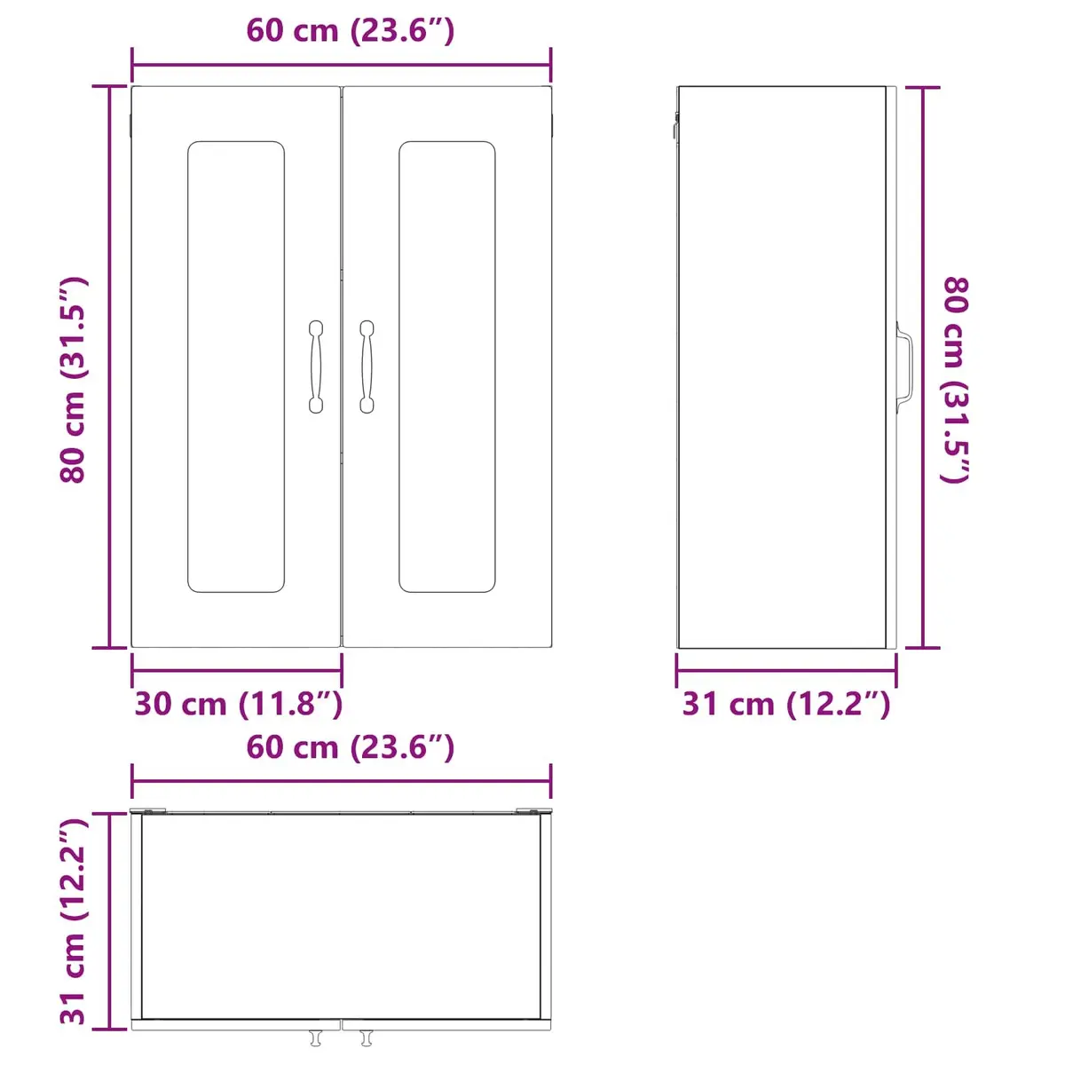 Engineered Wood Dishwasher Storage Cabinet in White