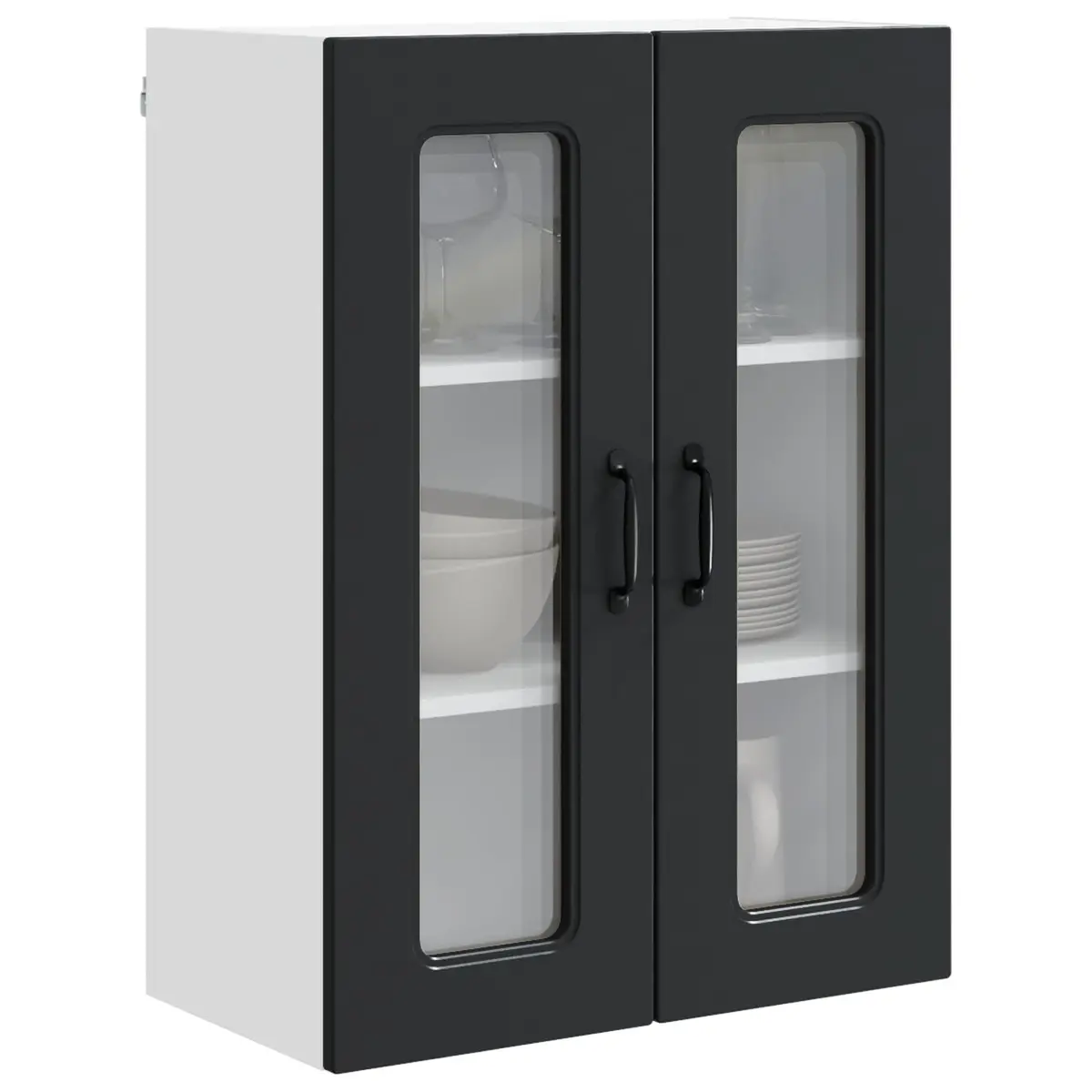 Dishwasher Panel Kitchen Cabinet Black Engineered Wood Storage 60x31x80cm