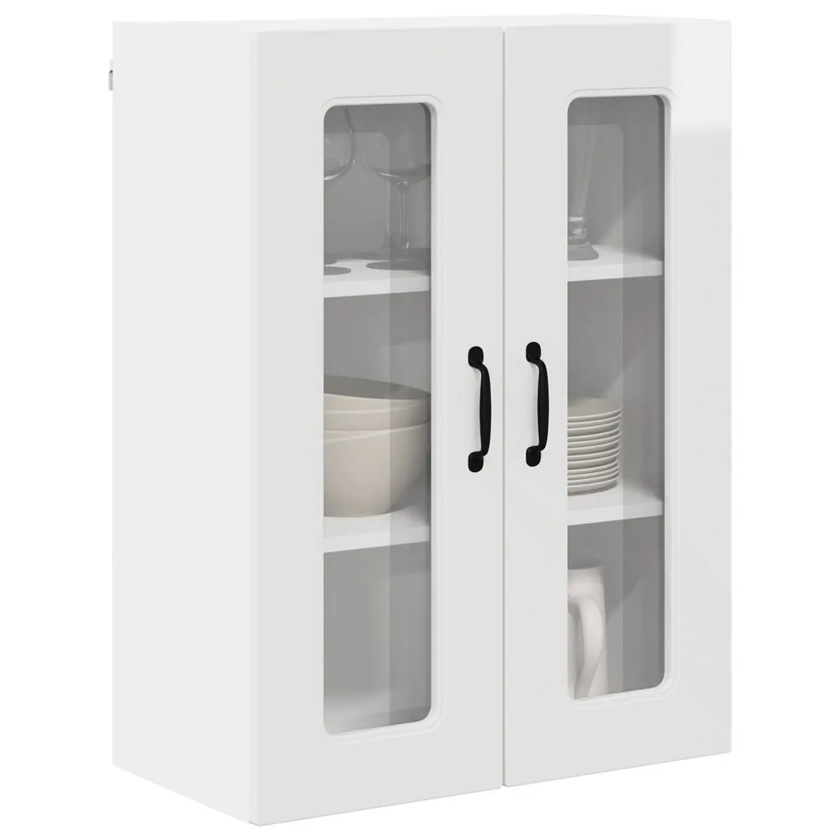 Kitchen Cabinet Engineered Wood 60 x 31 x 80 cm High Gloss White