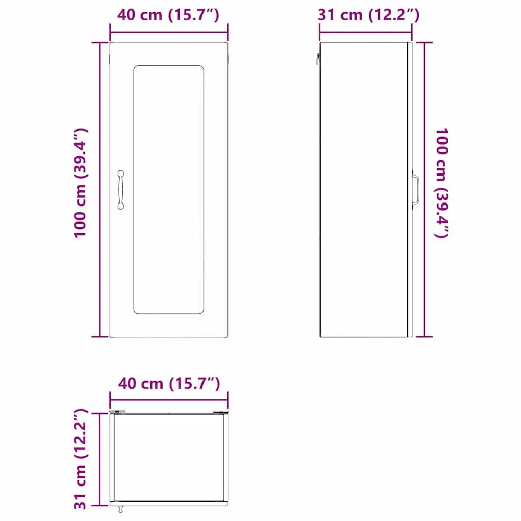 Kitchen Cabinet Engineered Wood 40 x 31 x 100 cm Black